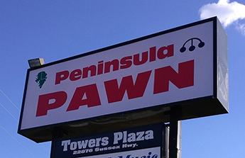 Peninsula Pawn Shop sign