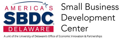red, white, and blue SBDC logo